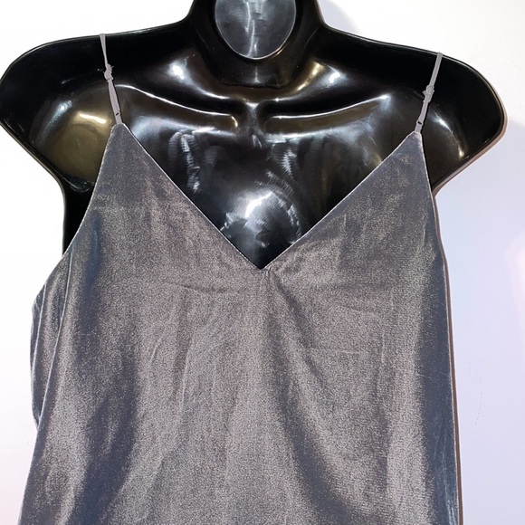 Express Luxe Velvet Camisole Tank Top Grey Silver Size XS - Picture 10 of 12